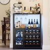 GarveeMore Weinschrank Weinregal Weinständer Barschrank mit Glashalter 69x35x92cm Bild 2
