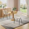 SONGMICS Esszimmerstuhl 2er Set, Küchenstuhl, Polsterstuhl, bis 120 kg belastbar, Stahlbeine, Gebogene Rückenlehne, für Esszimmer, Küche, cappuccinobeige-tintenschwarz Bild 3