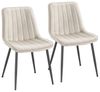 SONGMICS Esszimmerstuhl 2er Set, Küchenstuhl, Polsterstuhl, bis 120 kg belastbar, Stahlbeine, Gebogene Rückenlehne, für Esszimmer, Küche, cappuccinobeige-tintenschwarz Bild 4