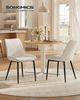 SONGMICS Esszimmerstuhl 2er Set, Küchenstuhl, Polsterstuhl, bis 120 kg belastbar, Stahlbeine, Gebogene Rückenlehne, für Esszimmer, Küche, cappuccinobeige-tintenschwarz Bild 2