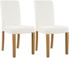 CLP 2er Set Esszimmerstuhl Ina Cordbezug gepolstert mit Rückenlehne und Holzbeinen,creme antik-hell Bild 1