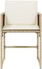 vidaXL Gartenstühle mit Kissen 4 Stk. Beige Poly Rattan 4007479 Bild 5