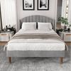Flieks Polsterbett, Doppelbett Massivholzbett Kiefer 160x200cm Samt Bild 1