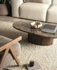 LEVEN Lifestyle Couchtisch "Lusso" oval brauner Marmor 120 cm organische Form, Tischplatte aus hochwertigem Marmor Bild 2