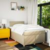 vidaXL Boxspringbett mit Matratze Creme 120x200 cm Stoff 3288945 Bild 4