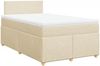 vidaXL Boxspringbett mit Matratze Creme 120x200 cm Stoff 3288945 Bild 3
