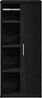 vidaXL Badezimmerschrank mit Rollenhalter Schwarz 39x22x90 cm 858525 Bild 4