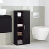 vidaXL Badezimmerschrank mit Rollenhalter Schwarz 39x22x90 cm 858525 Bild 3