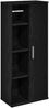 vidaXL Badezimmerschrank mit Rollenhalter Schwarz 39x22x90 cm 858525 Bild 2