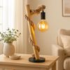 Tischlampe, Buche Holz Hanfseil, H 53,5 cm Bild 3