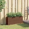 vidaXL Hochbeet mit 2 Fächern Braun 90x20x40 cm Poly Rattan 366408 Bild 3