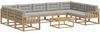 vidaXL Outdoor-Sofagarnitur mit Kissen 10 pcs Weiß und Hellgrau 3387065 Bild 2