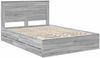 vidaXL Bettrahmen Graues Sonoma 140 x 190 cm Ingenieurs Holz 3410176 Bild 4