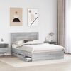 vidaXL Bettrahmen Graues Sonoma 140 x 190 cm Ingenieurs Holz 3410176 Bild 3