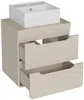 Vente-unique - ARUBA Waschbeckenmöbel Holz, Platte Beige - B 46 cm x H 59 cm x L 60 cm Bild 4