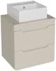 Vente-unique - ARUBA Waschbeckenmöbel Holz, Platte Beige - B 46 cm x H 59 cm x L 60 cm Bild 3