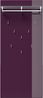 Garderobe 8 Haken & Hutablage 70x160 cm Brombeer : Weissmatt / Brombeere hochglanz Bild 5
