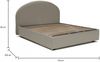 Dmora Doppelbett Alastorn, Bettkasten mit Kunstlederbezug, 100 % Made in Italy, Öffnung vorne, geeignet für Matratze 160 x 190 cm, Taupe Bild 3