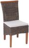 2er-Set Esszimmerstuhl Savona, Stuhl Küchenstuhl, Rattan ~ mit Sitzkissen Bild 3