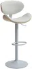 Vente-unique - MONTENEGRO Barhocker Kunstleder BeigeWeiß - B 46 cm x H 111 cm90 cm x L 49,5 cm Bild 4