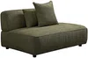 Vente-unique - LELACO Chaise longue Stoff Grün - B 105 cm x H 74 cm x L 145 cm Bild 2