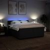 vidaXL Boxspringbett mit Matratze Schwarz 200x200 cm Stoff 3288290 Bild 5