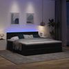 vidaXL Ottoman-Bett mit Matratzen & LEDs Schwarz 200x200 cm Samt 3312967 Bild 3