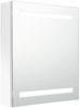 vidaXL LED-Bad-Spiegelschrank Glänzendes Weiß 50x14x60 cm 326486 Bild 2