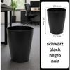 Sinoba Papierkorb rund moderner Mülleimer Papiereimer 788789, aus Kunststoff ideal für Kinderzimmer Küche Büro, 12 Liter Höhe 26,5cm Bild 2