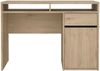 Dmora Schreibtisch Abbadu, Mehrzweckschreibtisch, Bürotisch für PC, Eckschreibtisch, 110x48 h77 cm, Eiche Bild 5