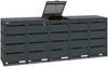 MBOX24 Classic Mülltonnenbox für 5 Mülltonnen (120L) aus verzinktem Stahl, 5er Metall Mülltonnenverkleidung in Anthrazit, robust & wetterfest Bild 2