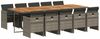 vidaXL 11-tlg. Garten-Essgruppe mit Kissen Grau Poly Rattan 3277705 Bild 2