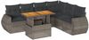 vidaXL 7-tlg. Garten-Sofagarnitur mit Kissen Grau Poly Rattan 3327273 Bild 2