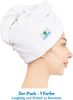 HAMMETEX Turban-Handtuch 2er Set Haarturban Damen, 100% Baumwolle, Flauschig & Schnelltrocknend, Frottier (Set, 2-St), Uni-Farben, weich Bild 2