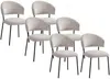 Vente-unique - ALAYIS Stuhl Samt Beige - B 60 cm x H 83 cm x L 53 cm Bild 2