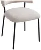 Vente-unique - ALAYIS Stuhl Samt Beige - B 60 cm x H 83 cm x L 53 cm Bild 5