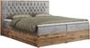 Boxspringbett, Schlafzimmerbett, Bettkasten - AMORE - 180 x 200 cm - Hellgrau Velvet - H4 Bild 4
