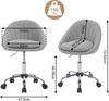 Woltu Bürostuhl (1 St), ergonomisch, Schminkstuhl, Schreibtischstuhl 150 kg belastbar Bild 3