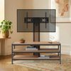 TV-Halterung mit Fernsehtisch Stockholm 120 x 40 x 108 cm Schwarz/Eicheoptik [pro. tec] Bild 2