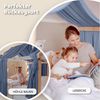 lilimaus Betthimmel Hausbetthimmel Baumwoll Musselin Betthimmel Kinder Hausbett 2er Set, Stilvolle Musselin-Deko für Kinderzimmer, ideal als Geschenkidee Bild 2