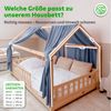 lilimaus Betthimmel Hausbetthimmel Baumwoll Musselin Betthimmel Kinder Hausbett 2er Set, Stilvolle Musselin-Deko für Kinderzimmer, ideal als Geschenkidee Bild 3