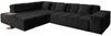 KAWOLA Sofa NEVADA Ecksofa Velvet schwarz Recamiere links mit motorischem Sitzvorzug 82 x 215 x 319 cm Bild 3