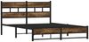 vidaXL Metallbett ohne Matratze Räuchereiche 140x190 cm 4017218 Bild 3