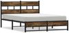 vidaXL Metallbett ohne Matratze Räuchereiche 140x190 cm 4017218 Bild 2