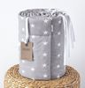Loolay Bettnestchen GRAU WEIß Baumwolle BETTUMRANDUNG Babybett 420, 360, 210, 180x30 cm, (Babyausstattung Babynest Kopfschutz Kantenschutz Baby, 100% Baumwolle Babybett Bettschutzgitter Umrandung), LOOLAY® - 100% Europäische Stoffe und Kleinserien-Nähen! Bild 4