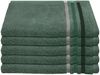 Schiesser Frottier Gästetücher Skyline Color im 5er Set aus kuschelweicher Baumwolle, Made IN Green, Farbe:Dunkelgrün, Größe:30x50 cm Bild 4