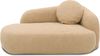 DOMO. collection Recamiere 700013, Liege mit Zierkissen, oval, Füße mit Filzgleitern, Chaiselongue, Sofa, Polstergarnitur, 183 x 105 x 75 (BxTxH), braun (taupe) Bild 5