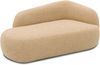 DOMO. collection Recamiere 700013, Liege mit Zierkissen, oval, Füße mit Filzgleitern, Chaiselongue, Sofa, Polstergarnitur, 183 x 105 x 75 (BxTxH), braun (taupe) Bild 2