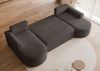Wohnlandschaft mit Schlaffunktion Sofa ARLET in Stoff Riviera Dunkelgrau Bild 4