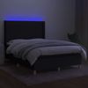 vidaXL Boxspringbett mit Matratze & LED Schwarz 140x200 cm Stoff 3139039 Bild 3